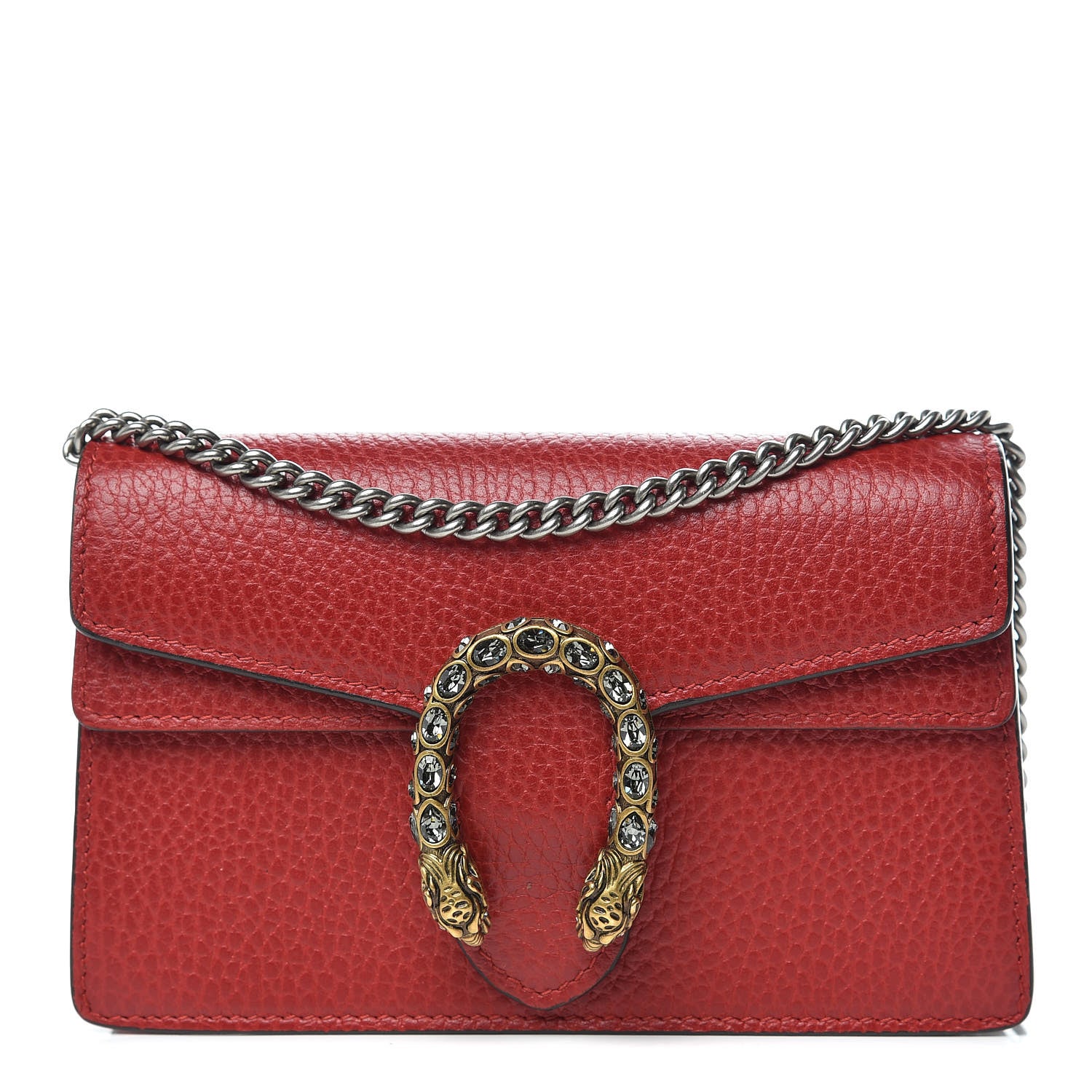 Gucci Calfskin Super Mini Dionysus Shoulder Bag Hibiscus Red 1 of 9