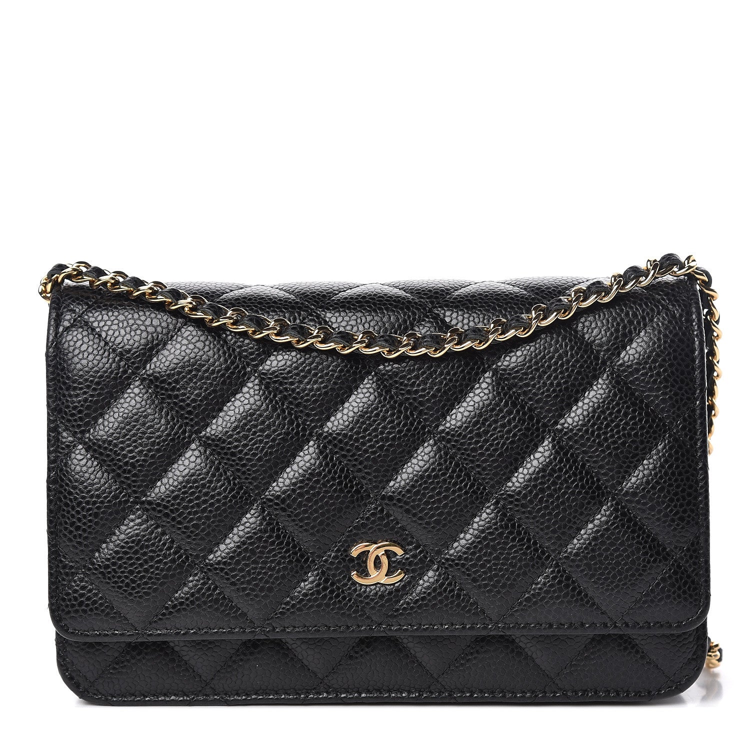 Chanel Caviar Quilted Wallet On Chain WOC Black 1 of 12