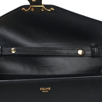 Celine Shiny Calfskin Triomphe Margo Wallet on Chain Black 11 of 11