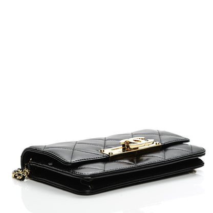 Chanel Lambskin Quilted Golden Class Wallet on Chain WOC Black 4 of 7