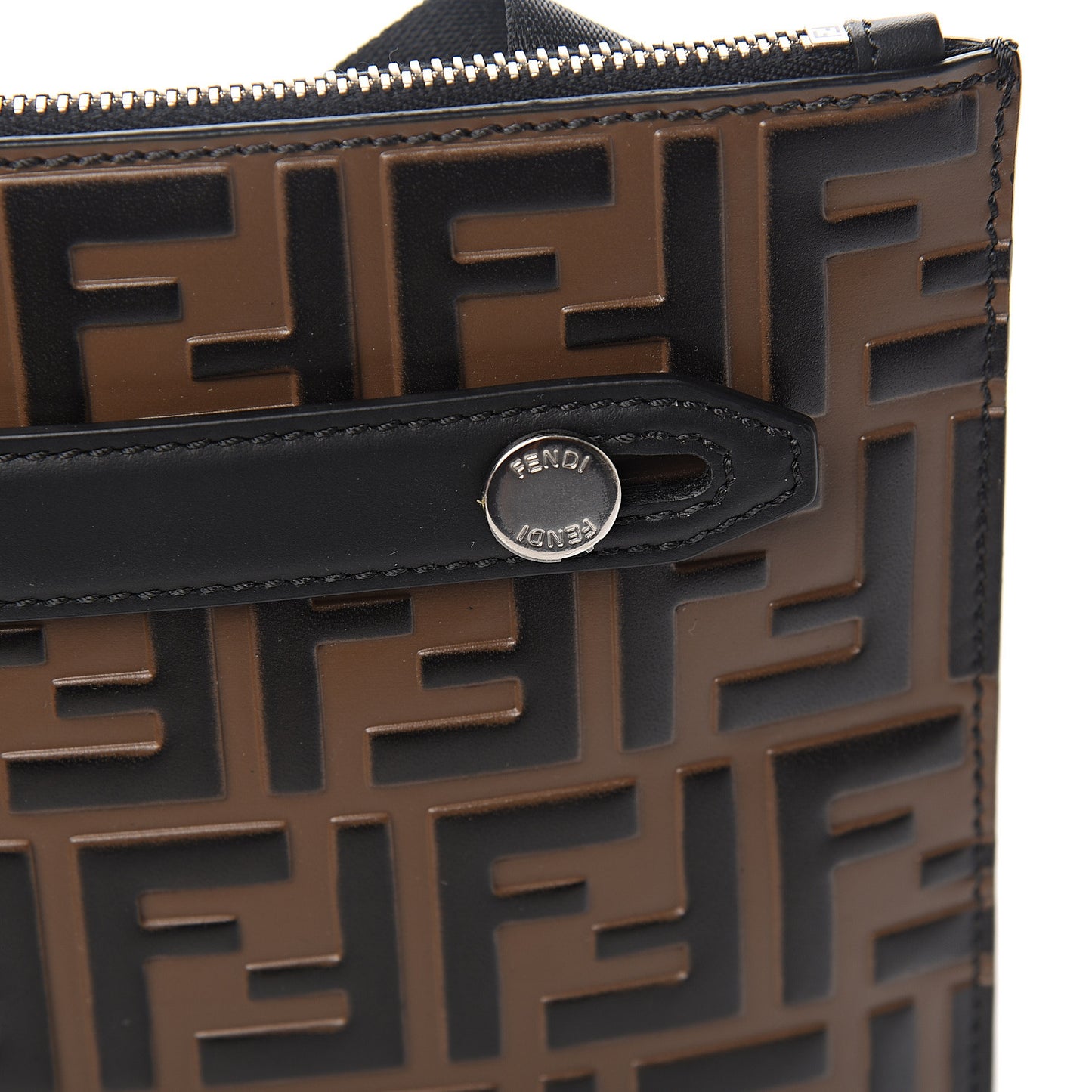 Vitello Century Bi-Color FF 1974 Embossed Messenger Maya Black