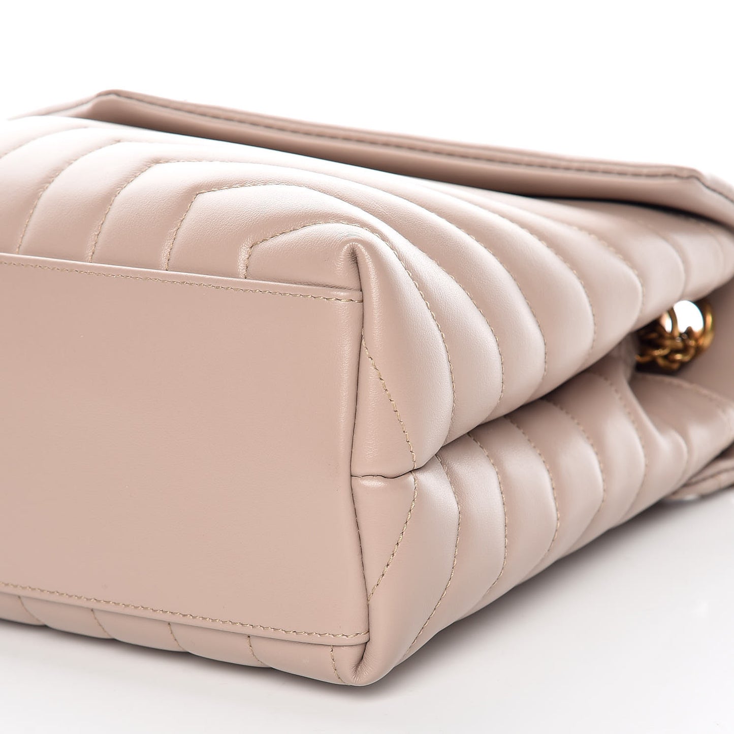 Calfskin Y Quilted Monogram Medium Loulou Chain Satchel Light Natural