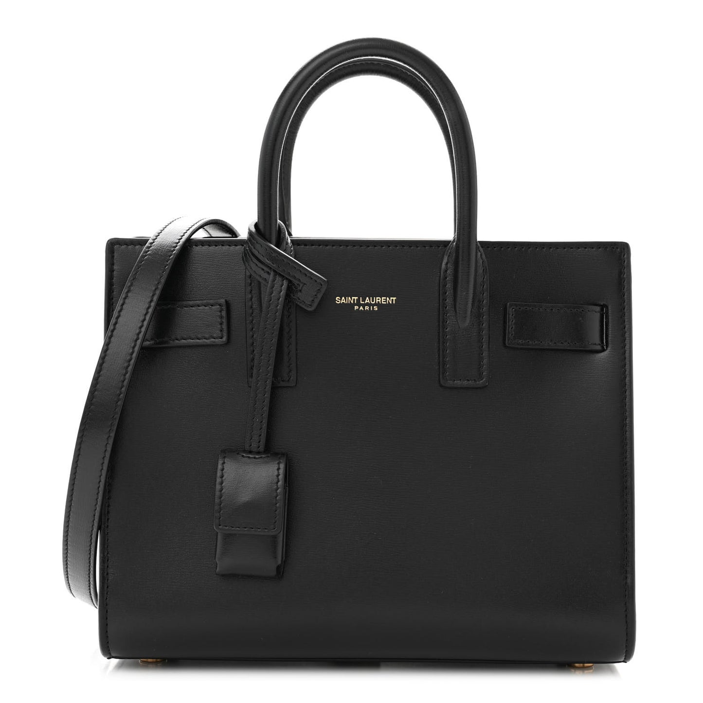 SAINT LAURENT Calfskin Nano Sac De Jour Black
