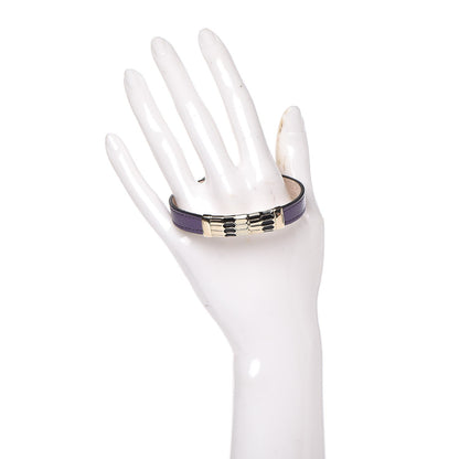 Bulgari Calfskin Enamel Scaglie Wrap Bracelet Purple 2 of 5
