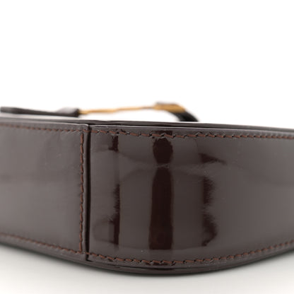 Saint Laurent Patent Calfskin Le 5 A 7 Mini Hobo Spicy Chocolate 10 of 13