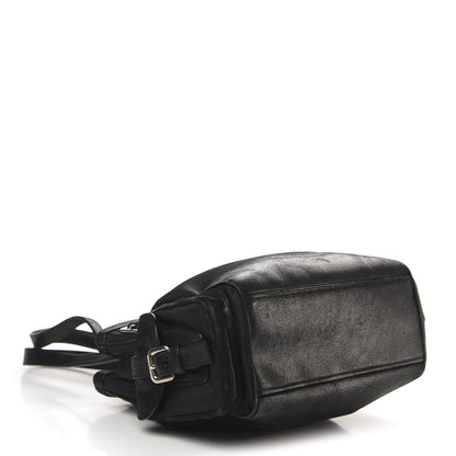 Prada Tessuto Nylon Calfskin Shoulder Bag Black 4 of 9