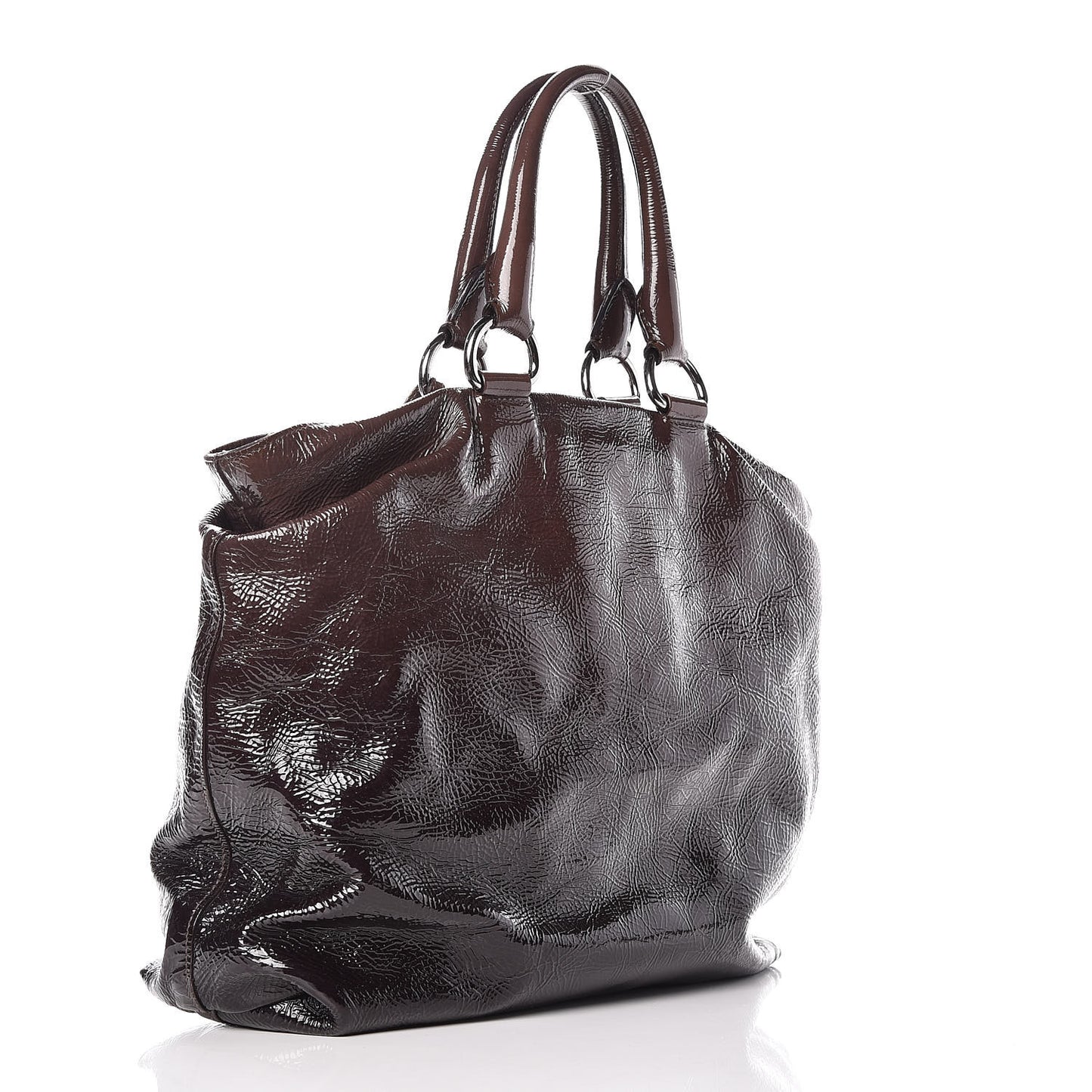 Vernice Ombre Shopping Tote Purple