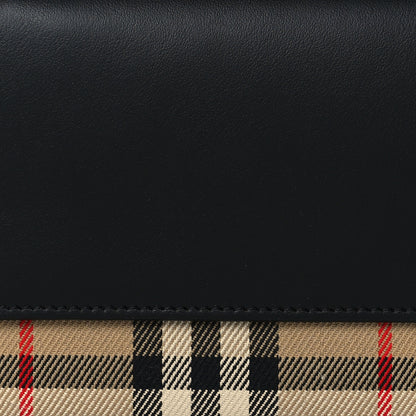 Burberry Calfskin Vintage Check Phone Pocket Crossbody Archive Beige Black 7 of 9