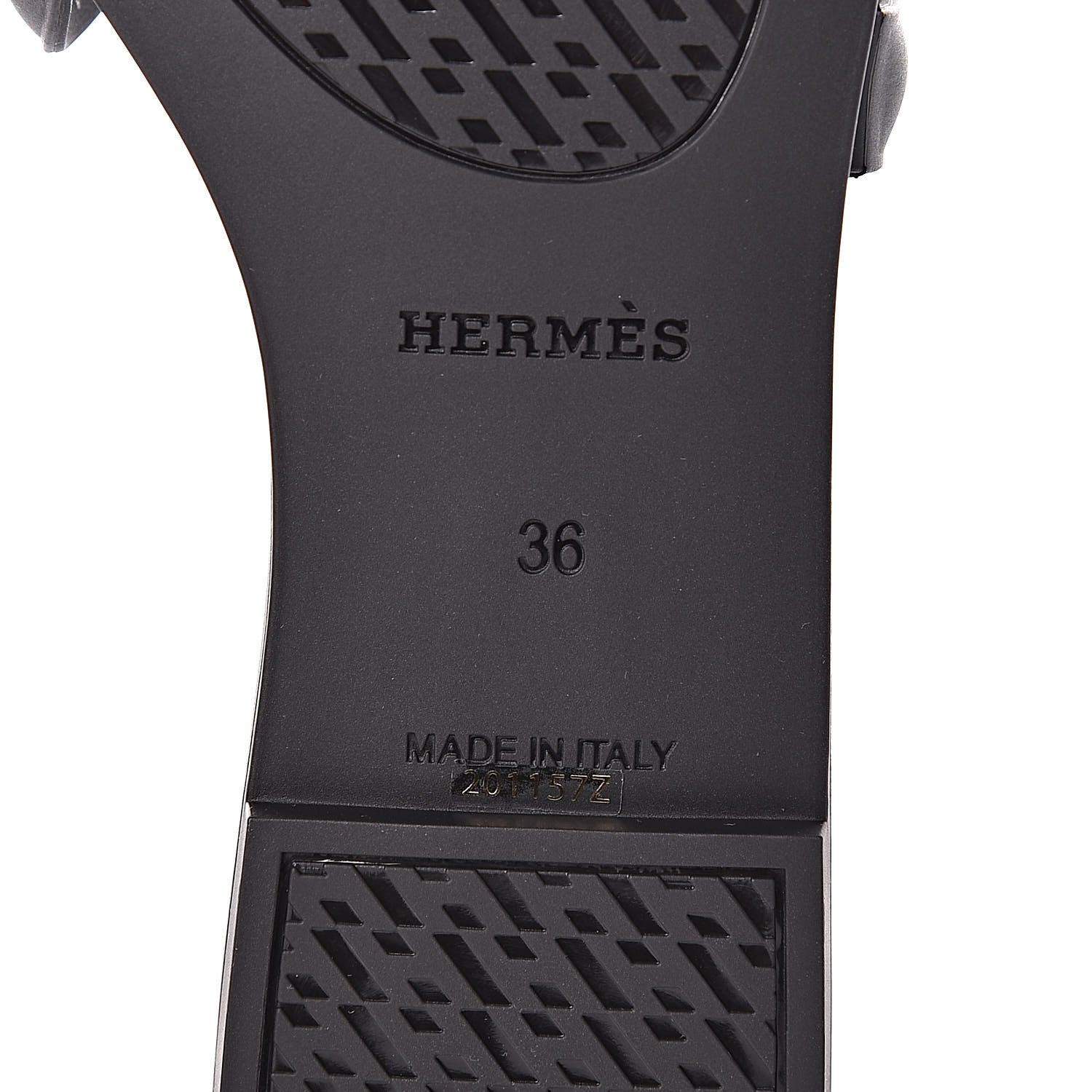 Hermes Rubber Aloha Sandals 36 Black 6 of 8