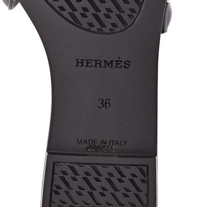 Hermes Rubber Aloha Sandals 36 Black 6 of 8