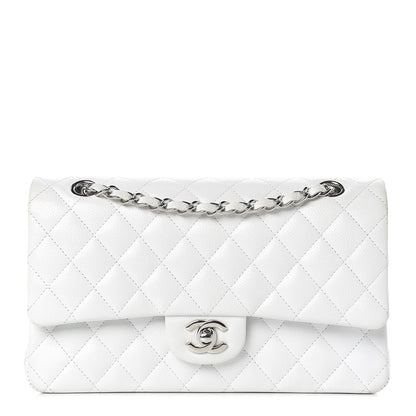 Chanel Caviar Quilted Medium Double Flap White 1 of 19
