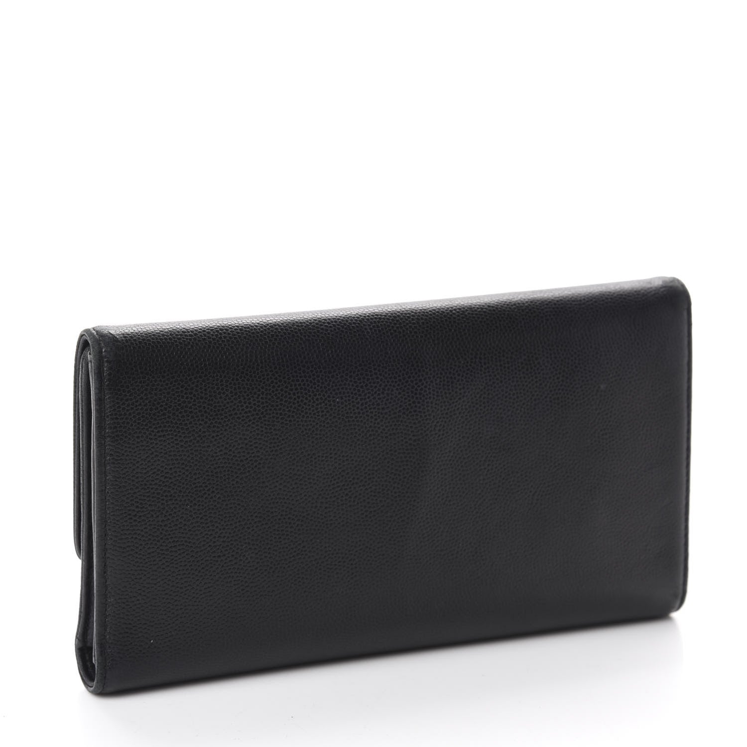 Chanel Caviar Sevruga CC Large Gusset Flap Wallet Black 3 of 11