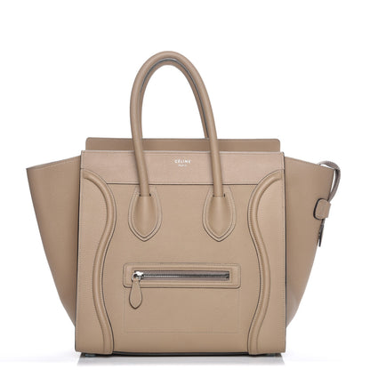 Celine Drummed Calfskin Mini Luggage Dune 1 of 7
