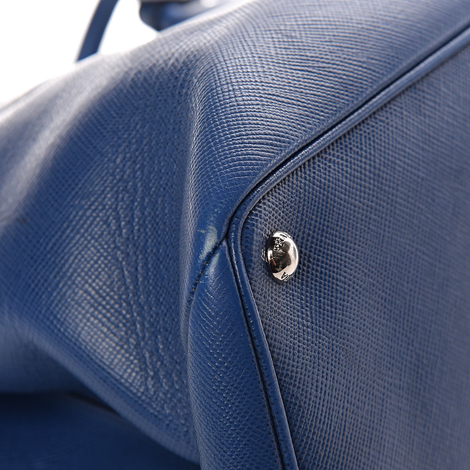 Prada Saffiano Cuir Twin Tote Bleuette 11 of 12