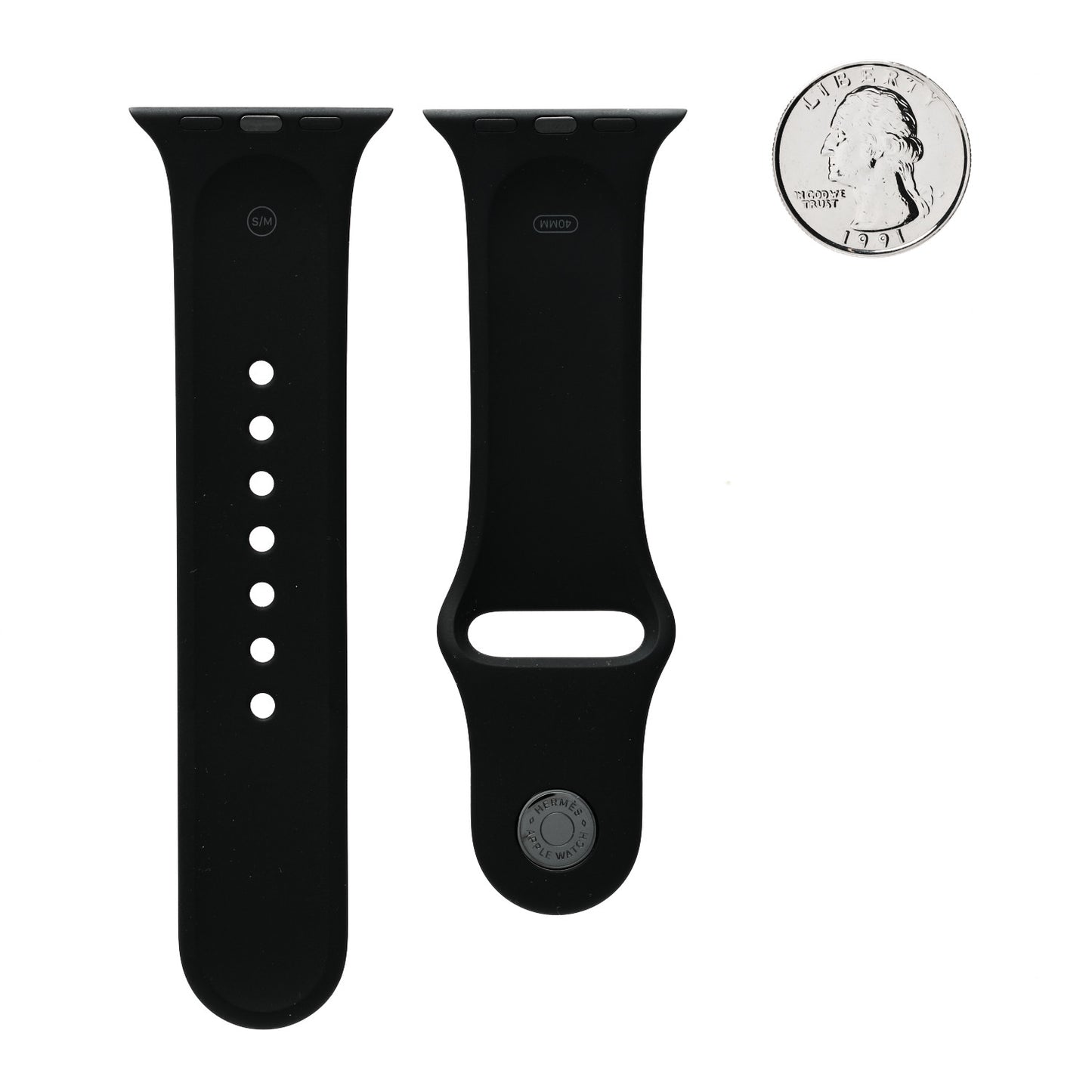 Silicone 40mm Apple Sports Watch Single Tour Band S/M Black