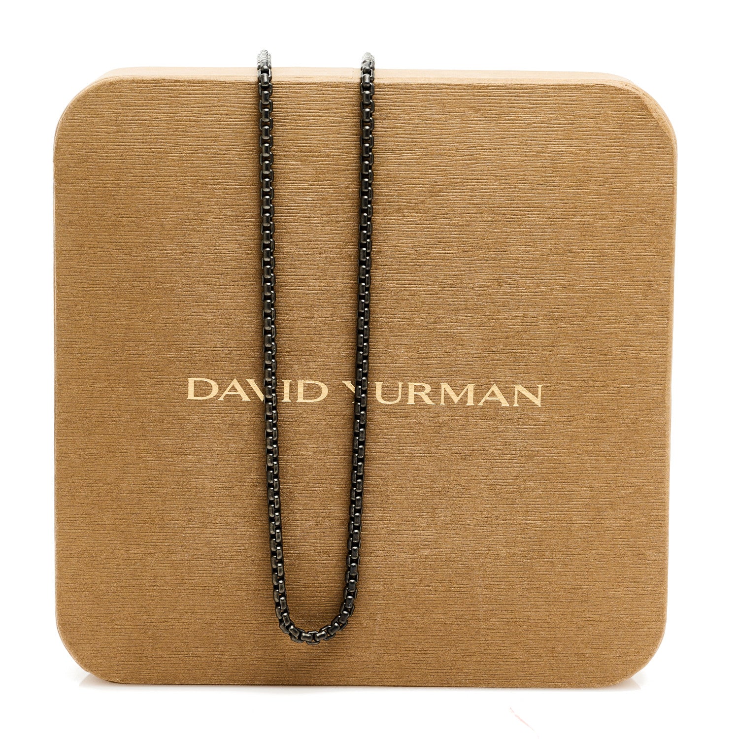 David Yurman Darkened Sterling Silver 2.7mm Box Chain Necklace 32" 6 of 6