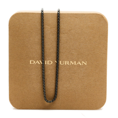 David Yurman Darkened Sterling Silver 2.7mm Box Chain Necklace 32" 6 of 6
