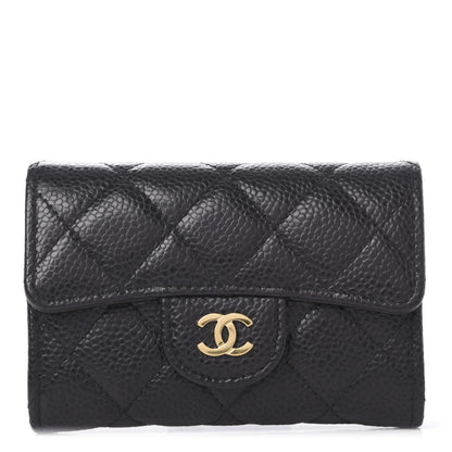 Chanel Caviar Quilted Flap Card Holder Black 1 of 12