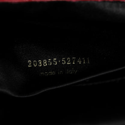 Saint Laurent Textured Patent Monogram Large Belle De Jour Clutch Red 7 of 7