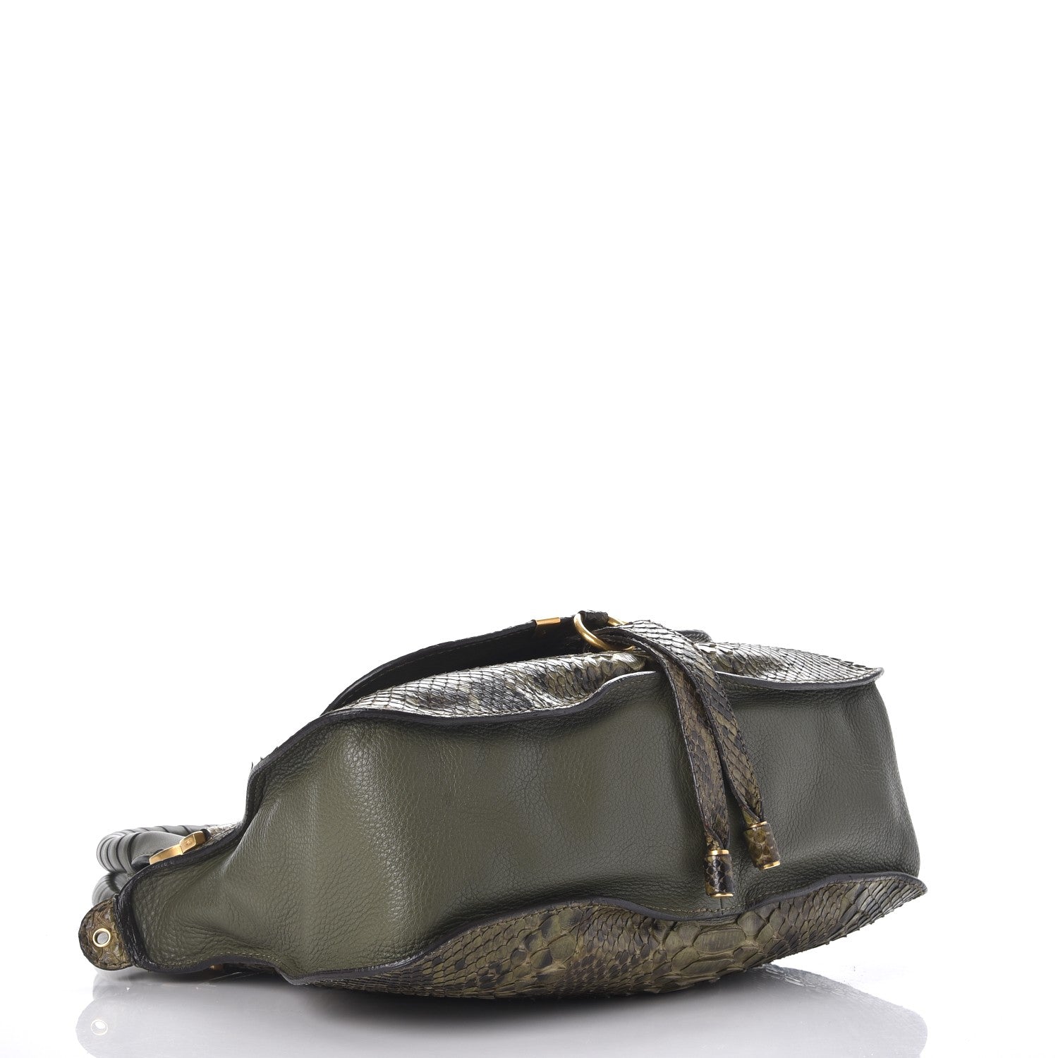Chloe Python Calfskin Medium Marcie Satchel Green 4 of 10