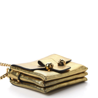 Alexander McQueen Metallic Small Twin Skull Chain Crossbody Antique Gold 4 of 10
