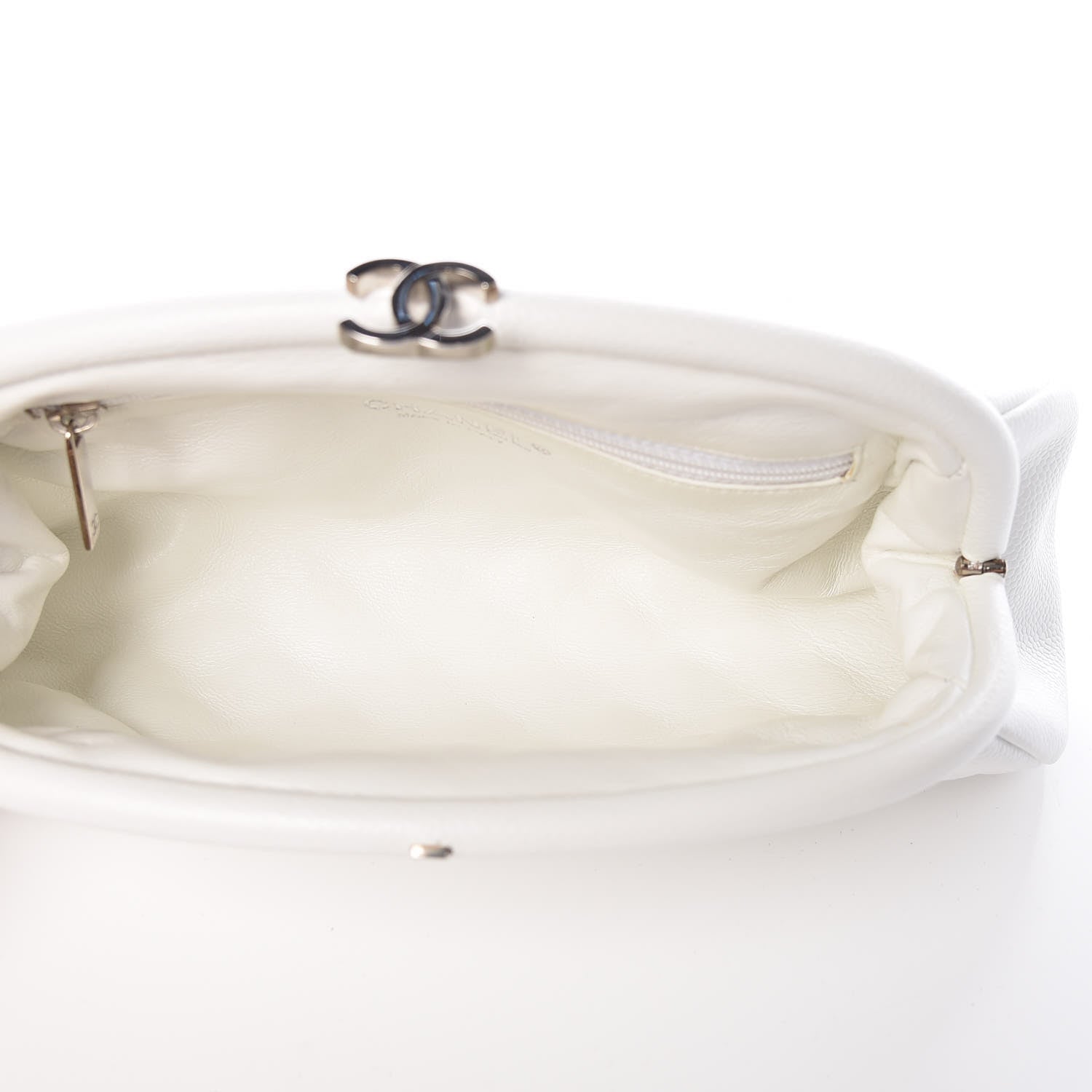 Chanel Caviar Quilted Timeless Clutch White 5 of 10