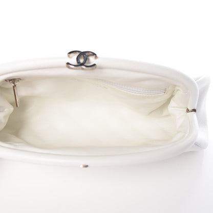 Chanel Caviar Quilted Timeless Clutch White 5 of 10