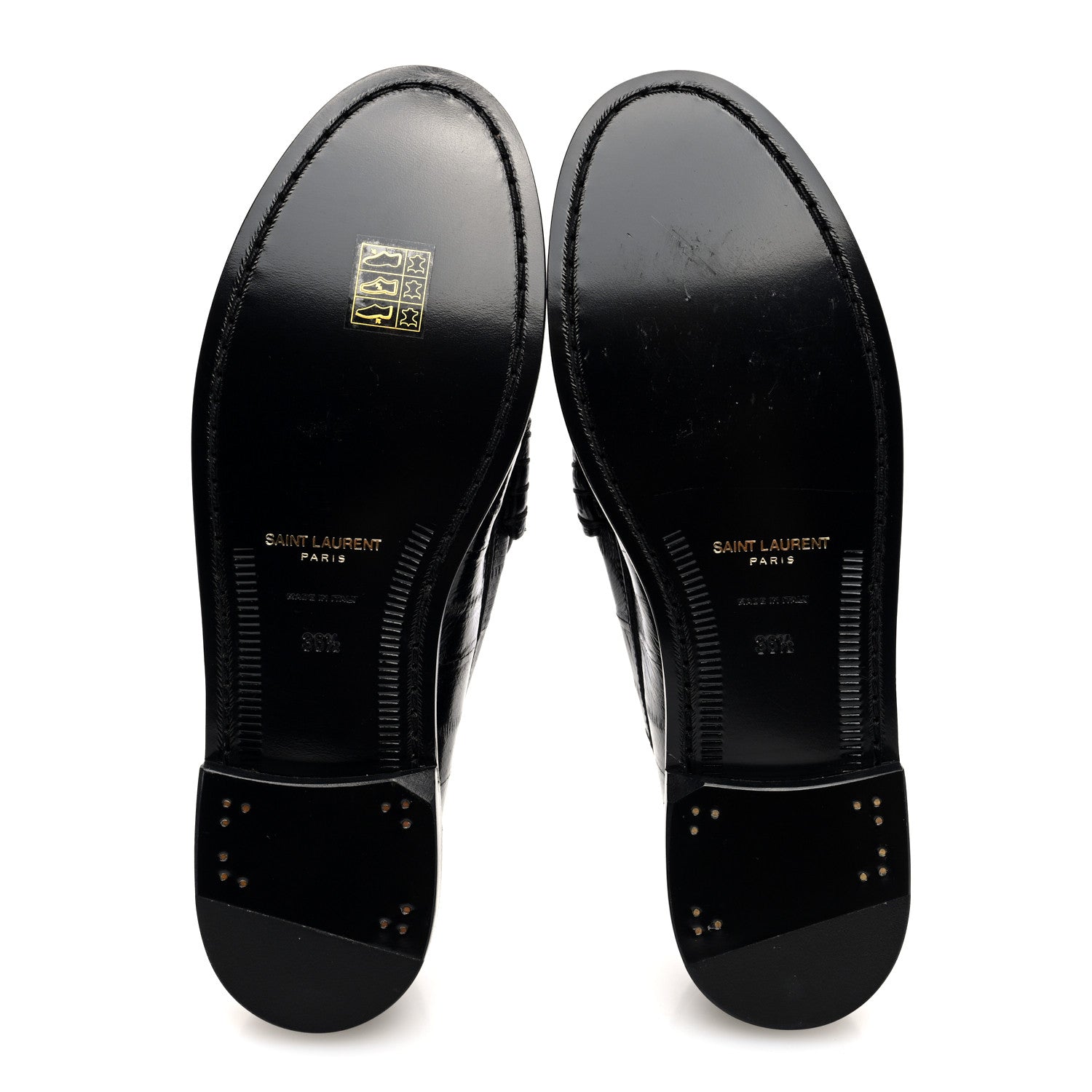 Saint Laurent Supple Eel Le 15 Loafer Penny Slippers 36.5 Black 6 of 8