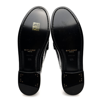 Saint Laurent Supple Eel Le 15 Loafer Penny Slippers 36.5 Black 6 of 8