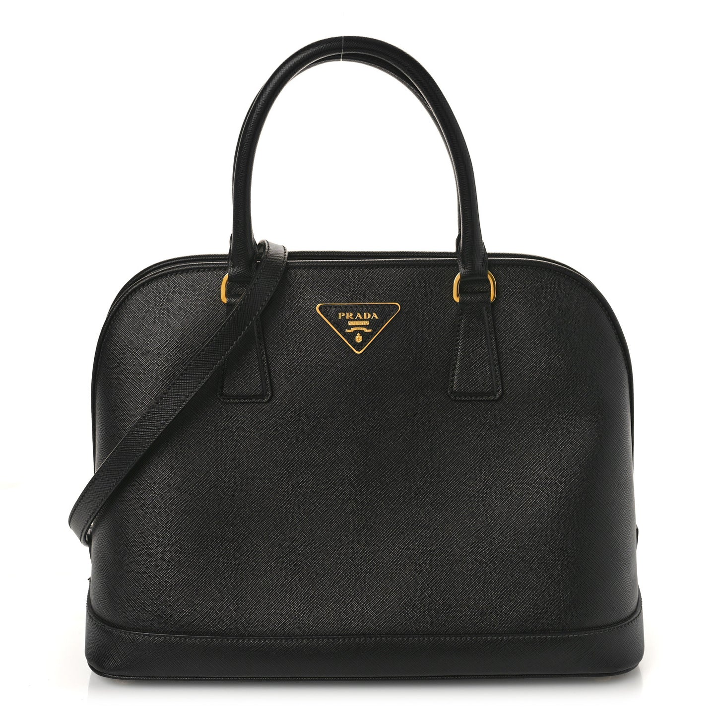 Saffiano Lux Medium Promenade Tote Black