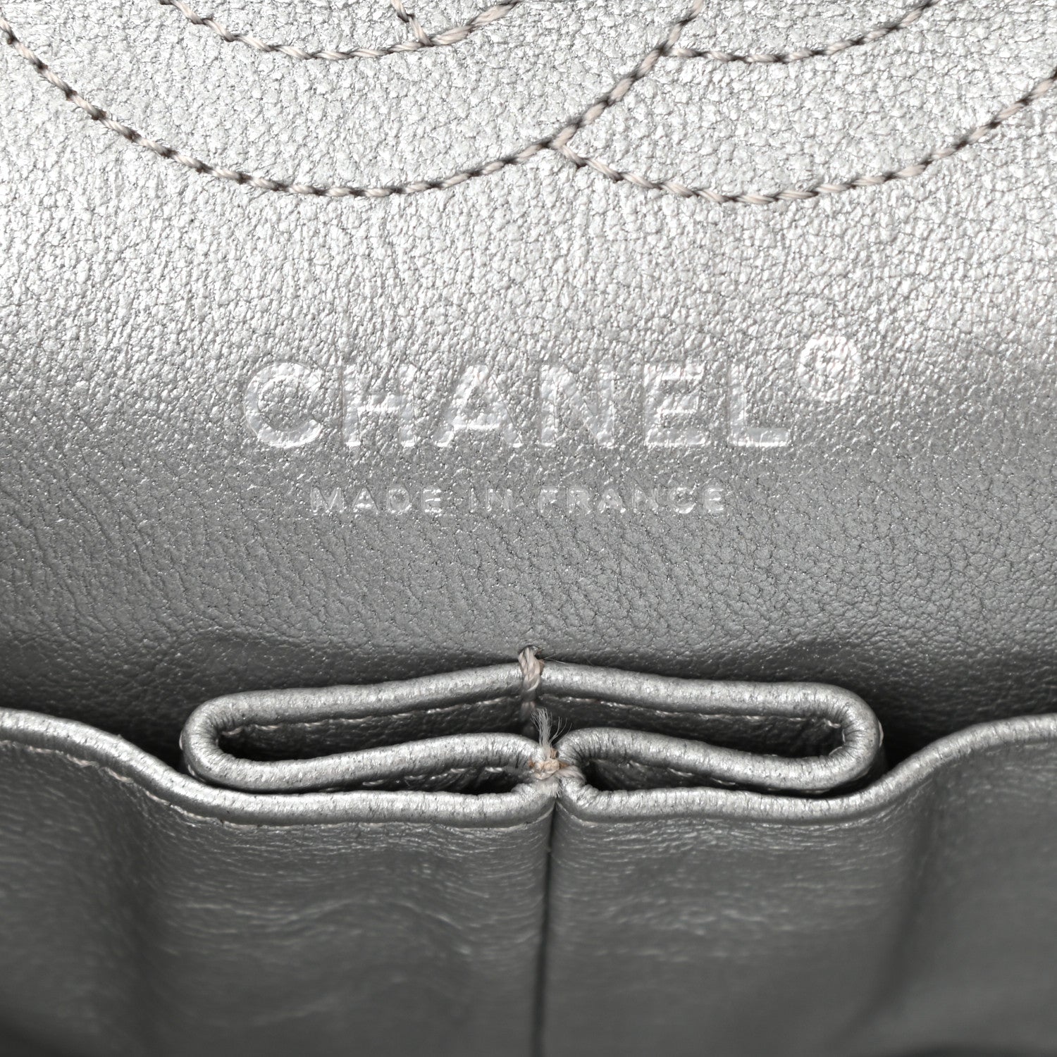 Chanel Metallic Aged Calfskin Quilted 2.55 Reissue 224 Flap Silver 6 of 10