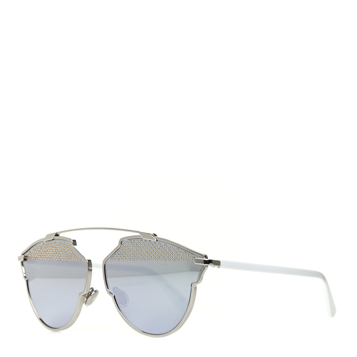 Christian Dior Studded So Real Sunglasses Silver White 1 of 7