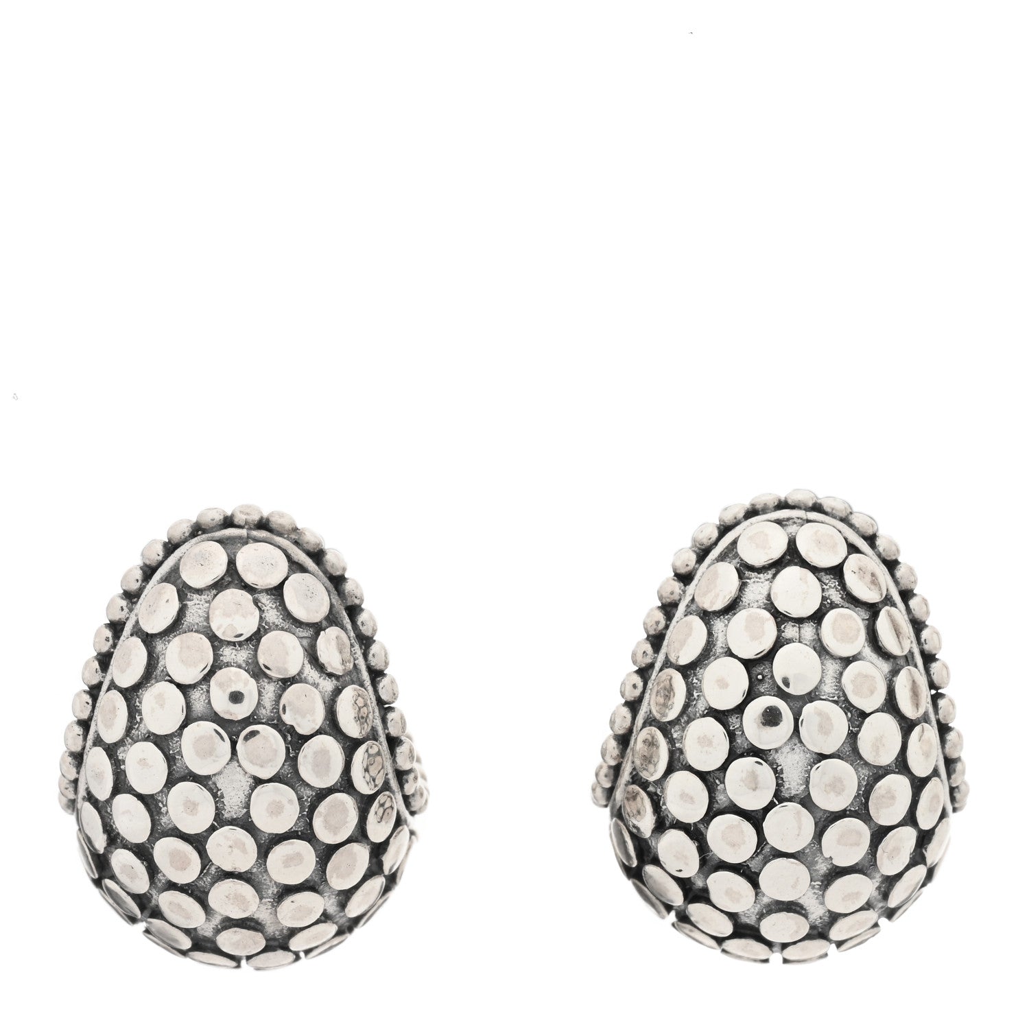 John Hardy Sterling Silver Buddha Belly Dot Earrings 1 of 4