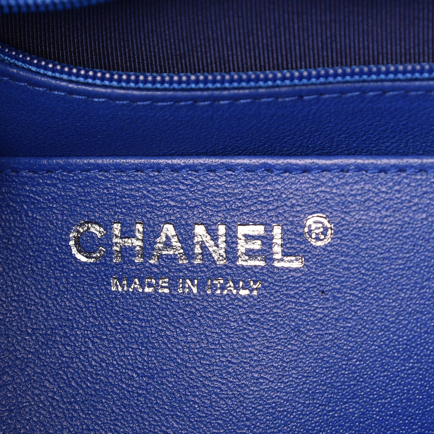 Caviar Quilted Jumbo Single Flap Blue