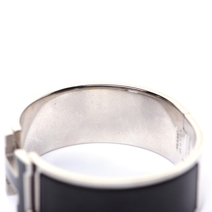 Hermes Enamel Wide Clic Clac H Bracelet PM Black 6 of 7