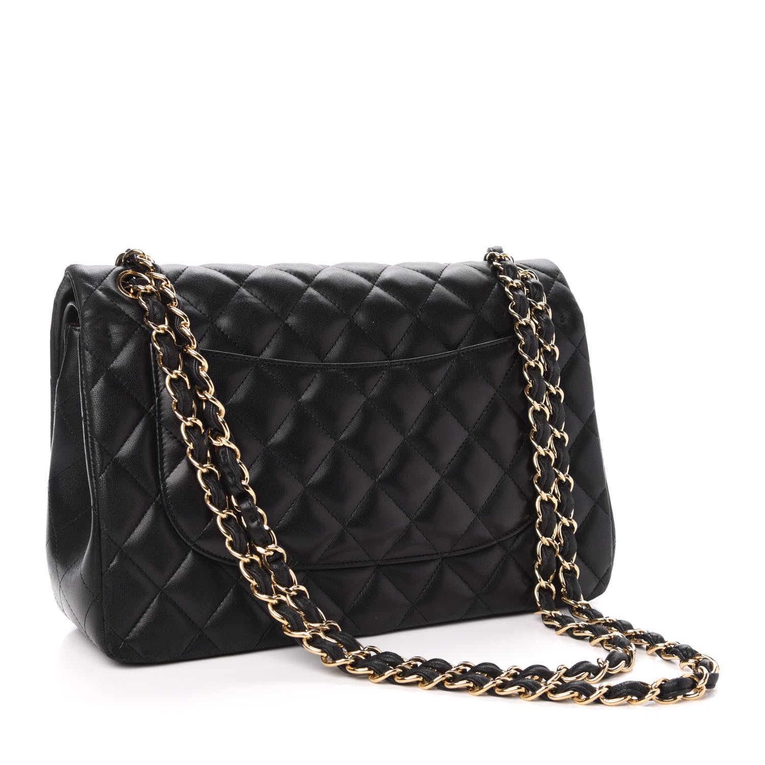 Chanel Lambskin Quilted Jumbo Double Flap Black 4 of 15
