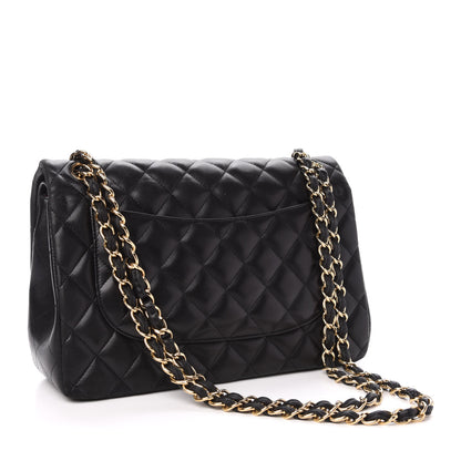 Chanel Lambskin Quilted Jumbo Double Flap Black 4 of 15