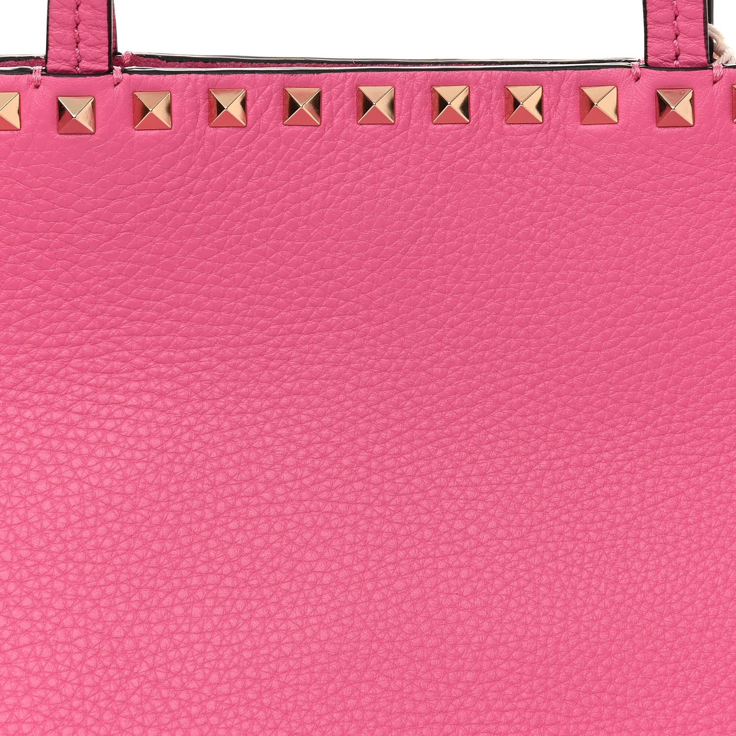 Valentino Garavani Grained Calfskin Rockstud Shoulder Tote Feminine Pink 8 of 11
