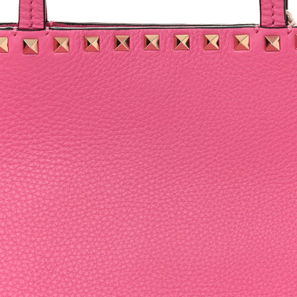 Valentino Garavani Grained Calfskin Rockstud Shoulder Tote Feminine Pink 8 of 11