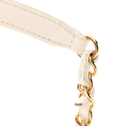Chanel Lambskin Quilted Golden Plate Vanity Case White Gold 13 of 13
