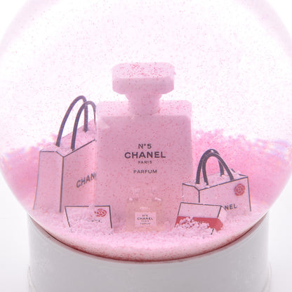 Chanel Glass N°5 Perfume Bottle Snow Globe Pink 3 of 4