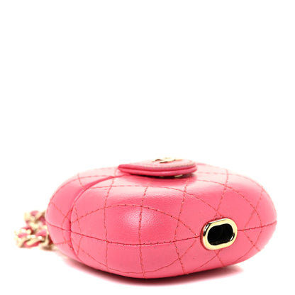 Chanel Lambskin Quilted Airpods Pro Case With Chain Pink 3 of 9