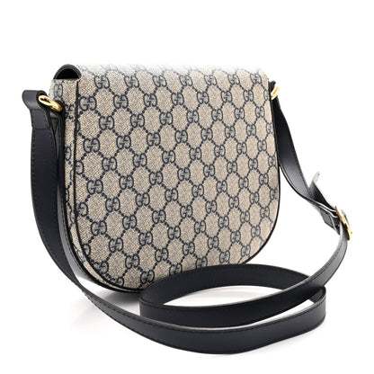 Gucci GG Supreme Monogram Small Messenger Shoulder Bag Beige Blue Navy 4 of 23