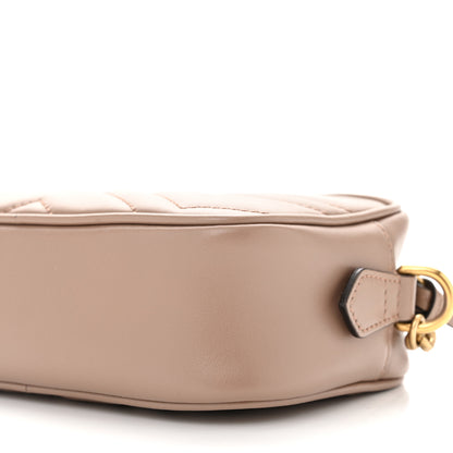 Gucci Calfskin Matelasse Mini GG Marmont Chain Shoulder Bag Porcelain Rose 10 of 10