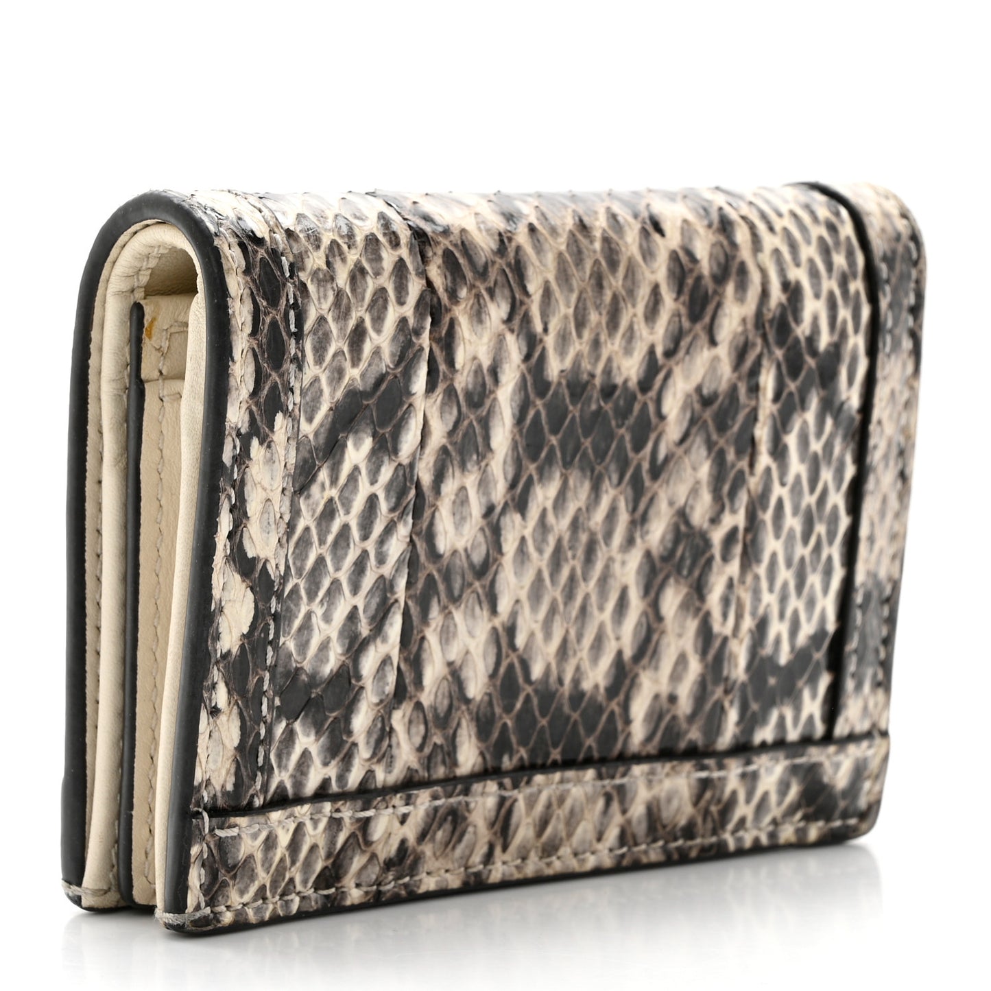 Snakeskin Ophidia Card Case Wallet Roccia