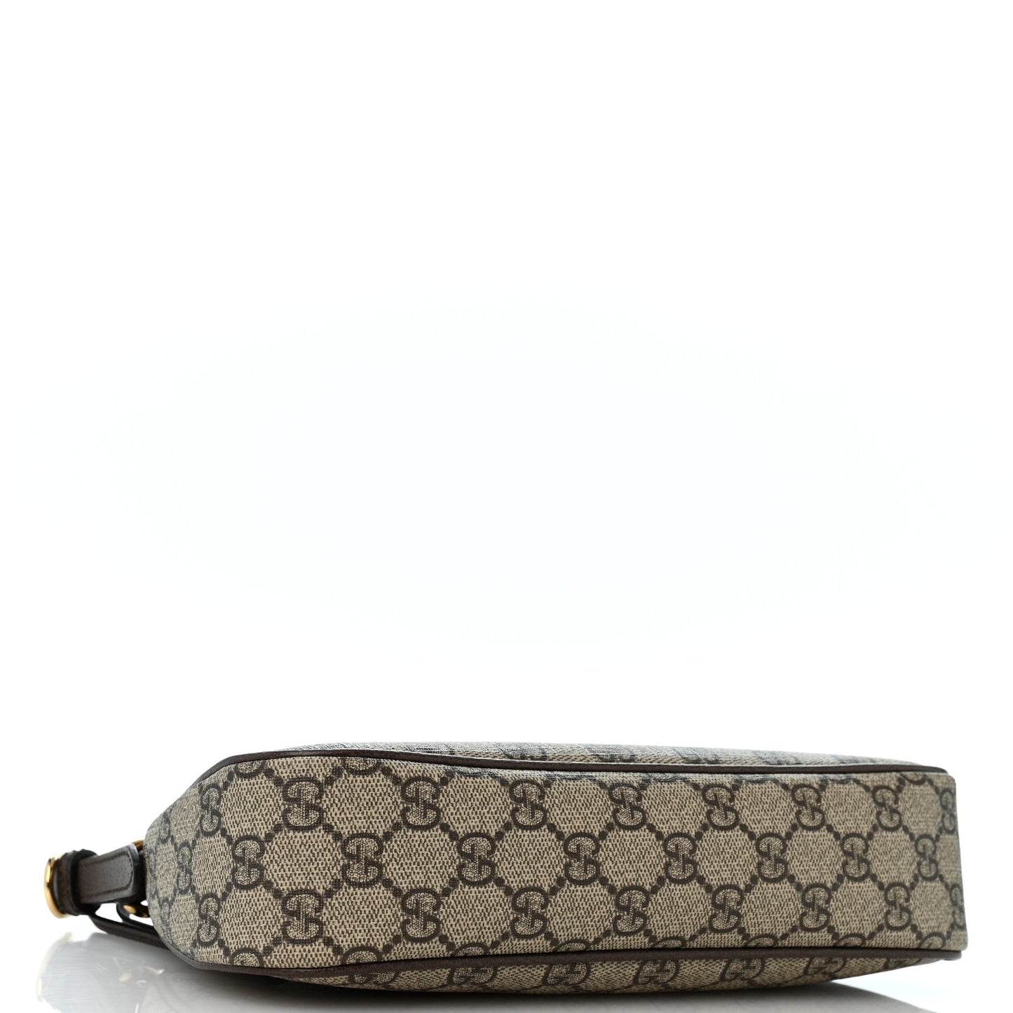 GG Supreme Monogram Textured Dollar Calfskin Small Ophidia Hobo Beige Ebony New Acero