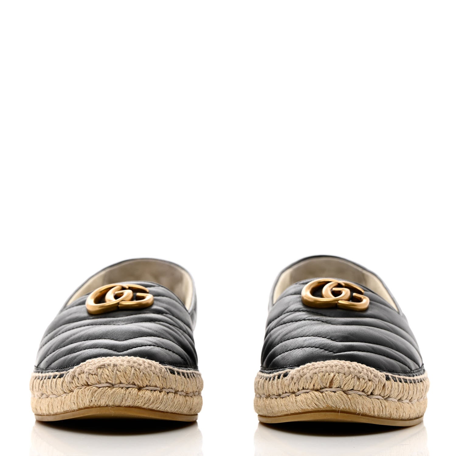 Gucci Nappa Matelasse GG Marmont Espadrilles 41 Black 2 of 14