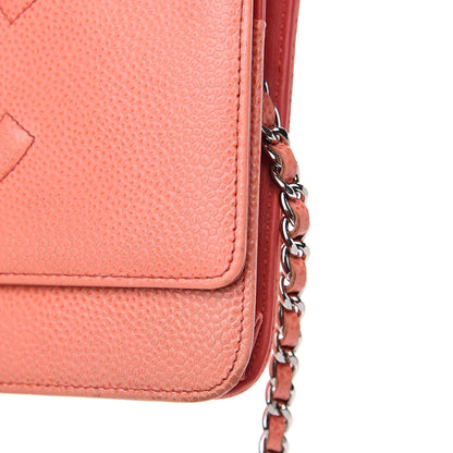 Chanel Caviar Timeless CC Wallet On Chain WOC Pink 20 of 24