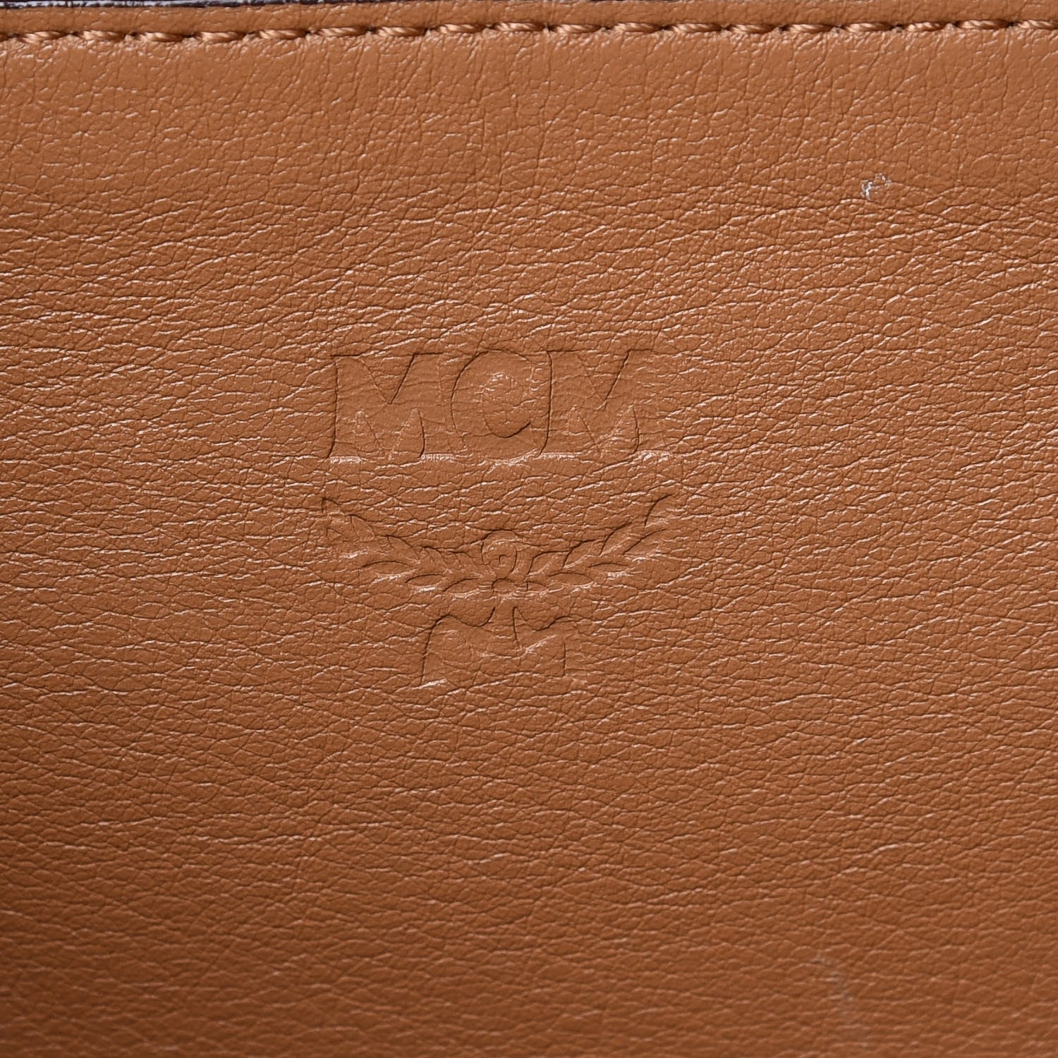 MCM Visetos Shopper Tote Cognac 9 of 12