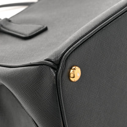 Prada Saffiano Small Galleria Double Zip Tote Black 15 of 17